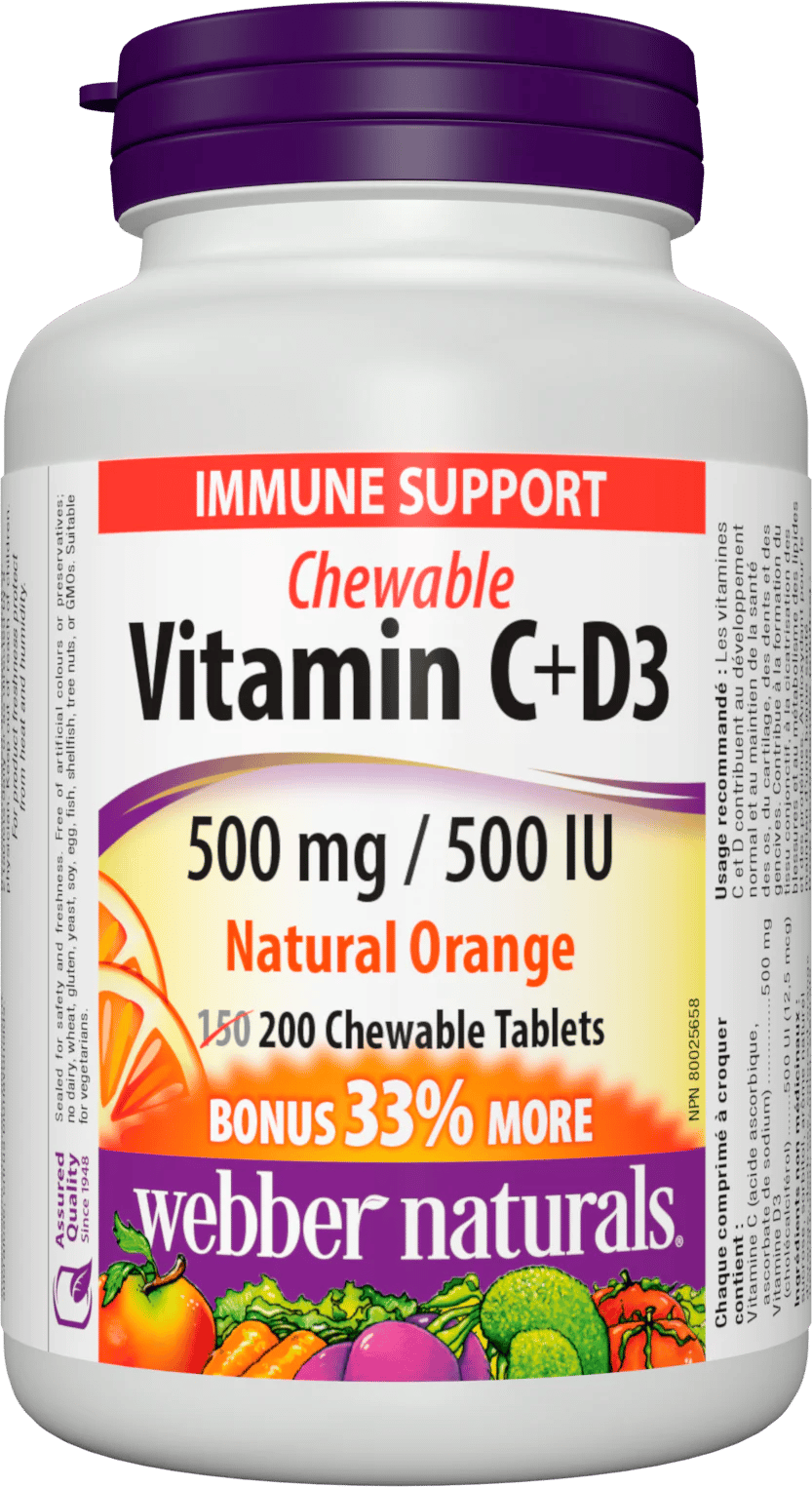Vitamín C 500mg a D3, cmúľajúci – obrázok 2