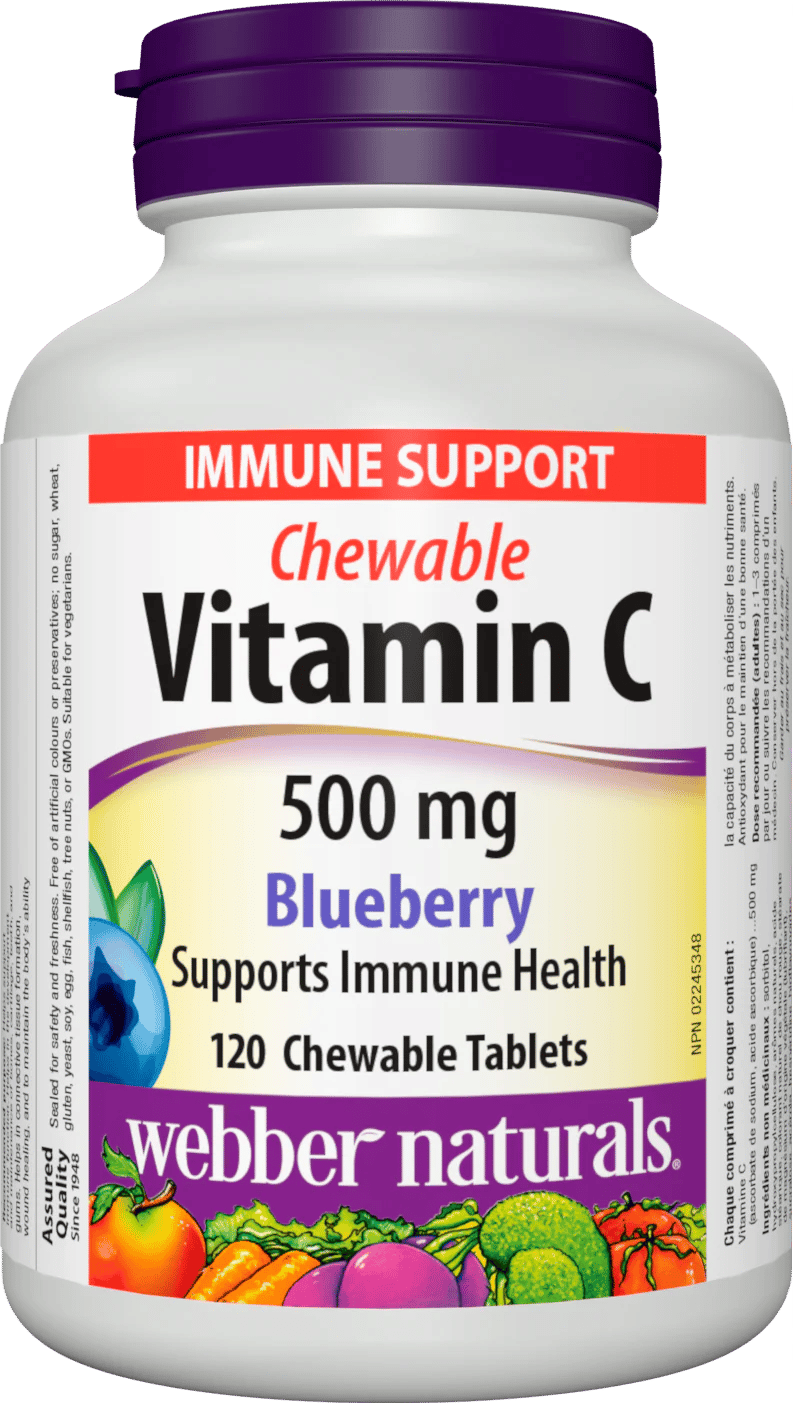 Vitamín C 500 mg čučoriedka, cmúľacie – obrázok 2