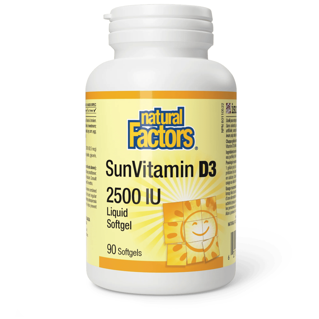 Vitamín D3 2500 IU - Natural Factors – obrázok 2
