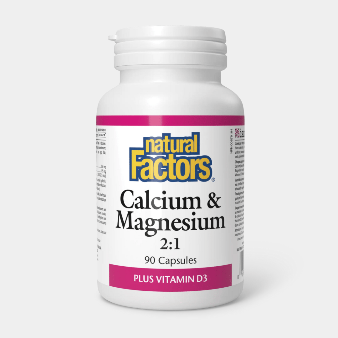 Vápnik (Calcium), Horčík (Magnézium) + Vitamín D3 - Natural Factors