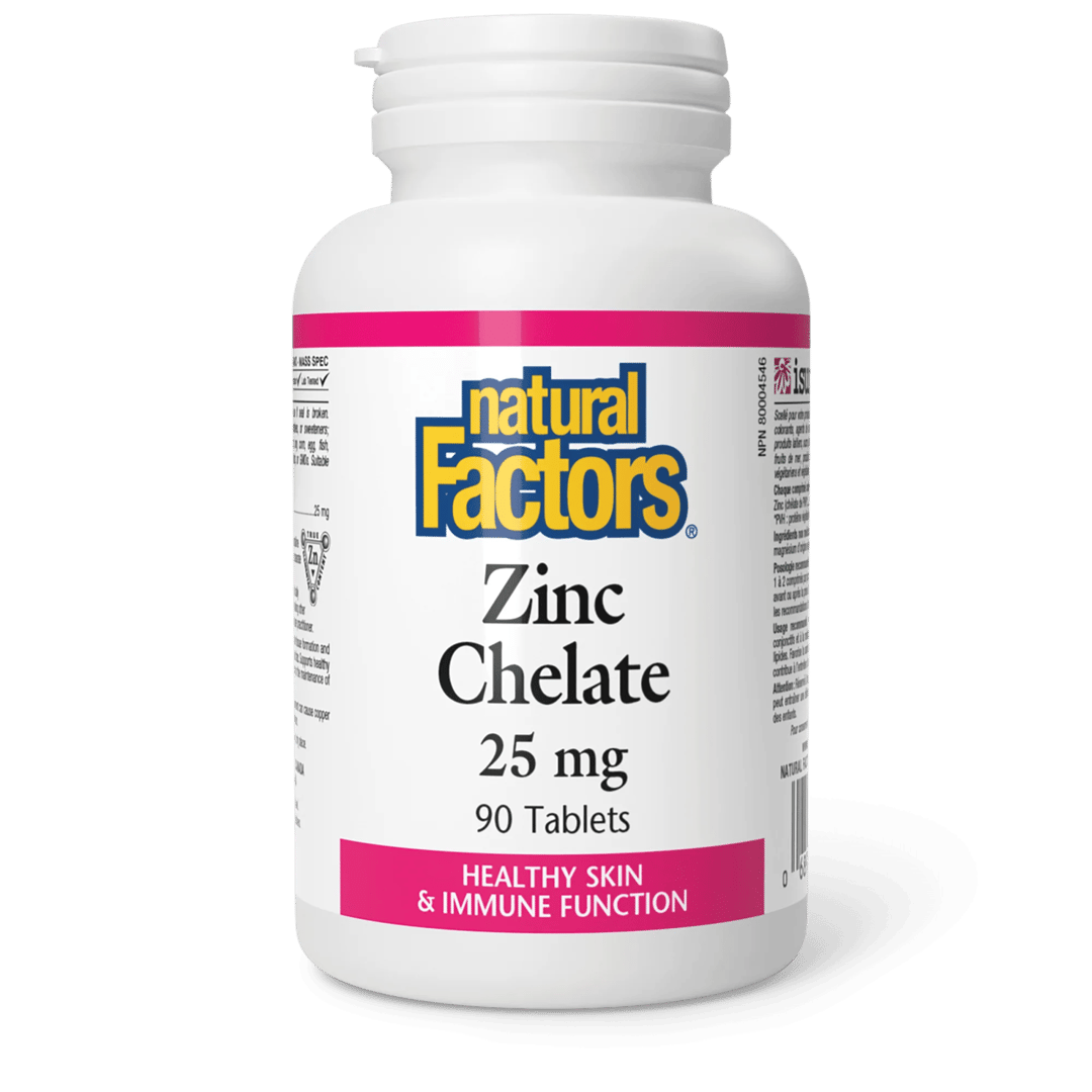 Zinok 25 mg Chelát - Natural Factors – obrázok 2