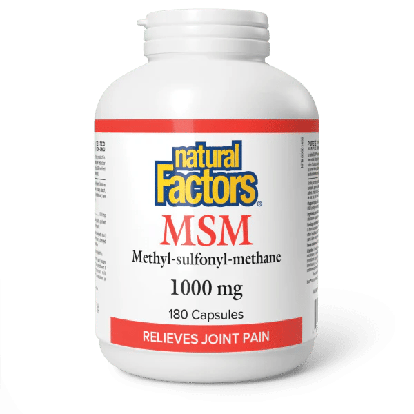 MSM 1000 mg (methyl-sulfonyl-methane) 180kps. Natural Factors – obrázok 2